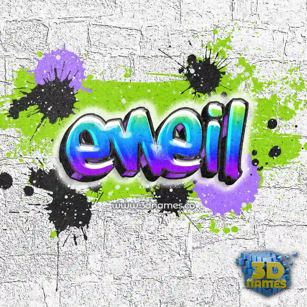 eneil in Graffiti Grunge style - 3D name wallpaper