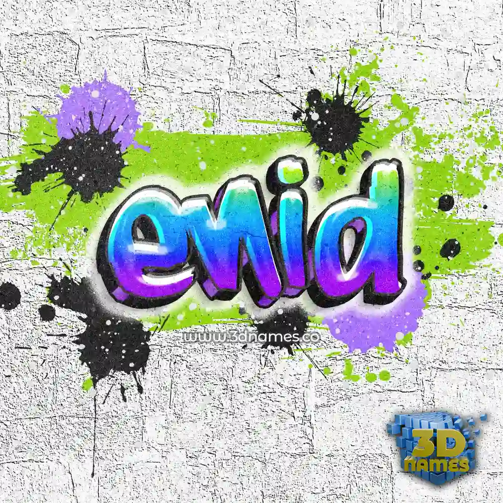 enid in Graffiti Grunge style - 3D name wallpaper