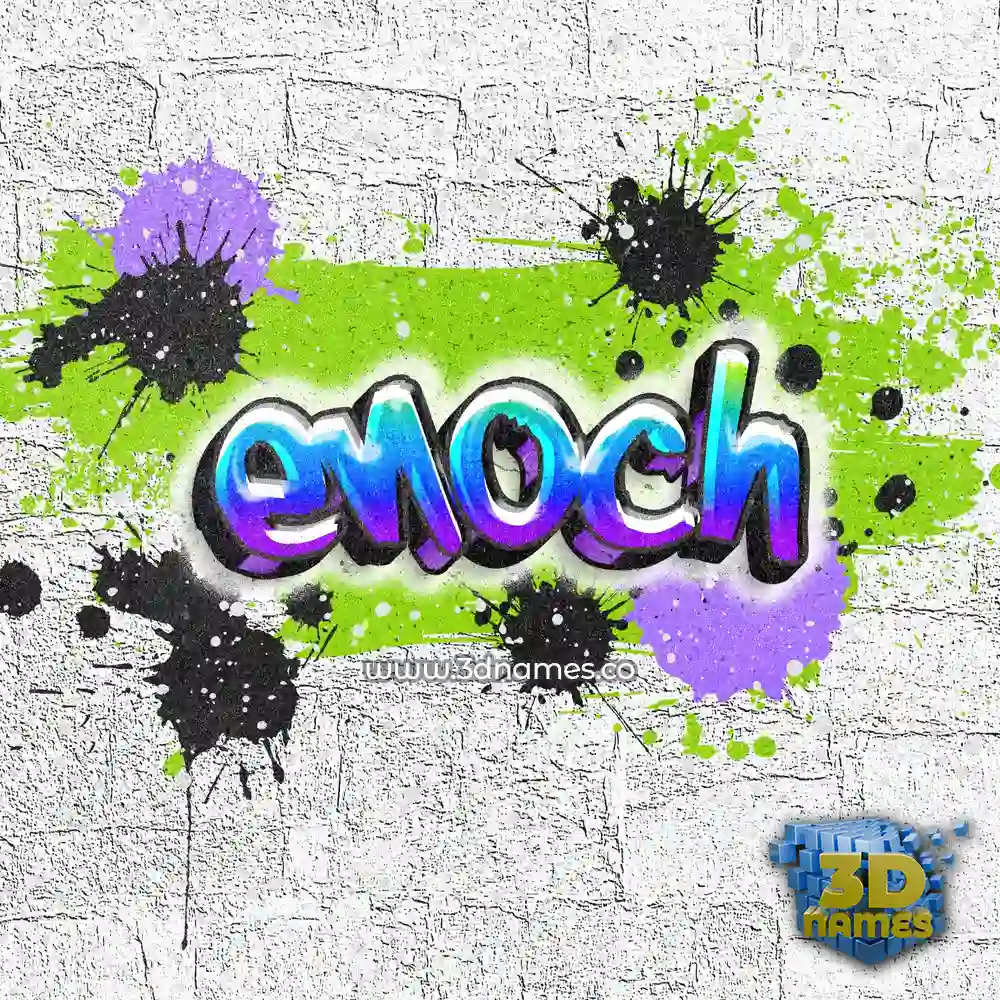 enoch in Graffiti Grunge style - 3D name wallpaper