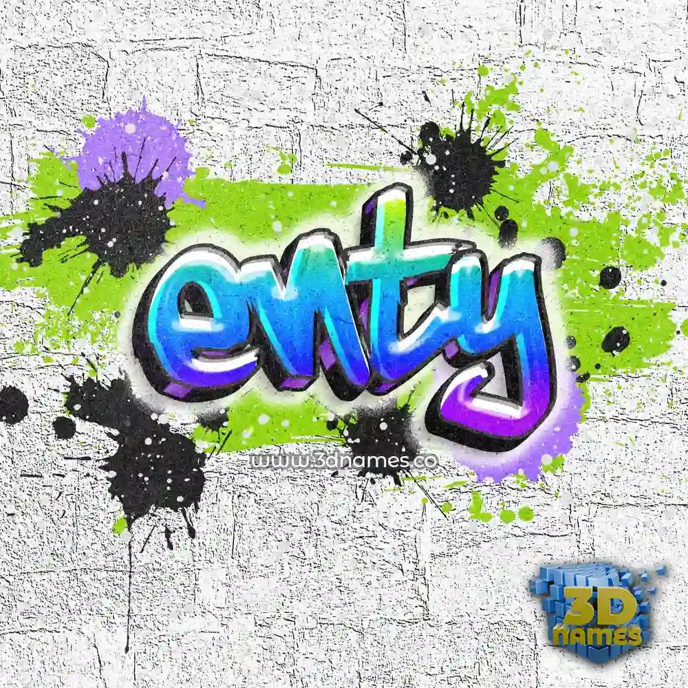 enty in Graffiti Grunge style - 3D name wallpaper