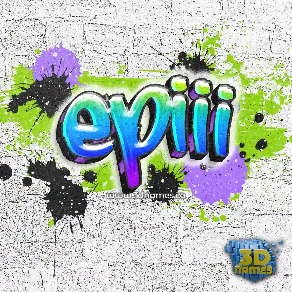 epiii in Graffiti Grunge style - 3D name wallpaper