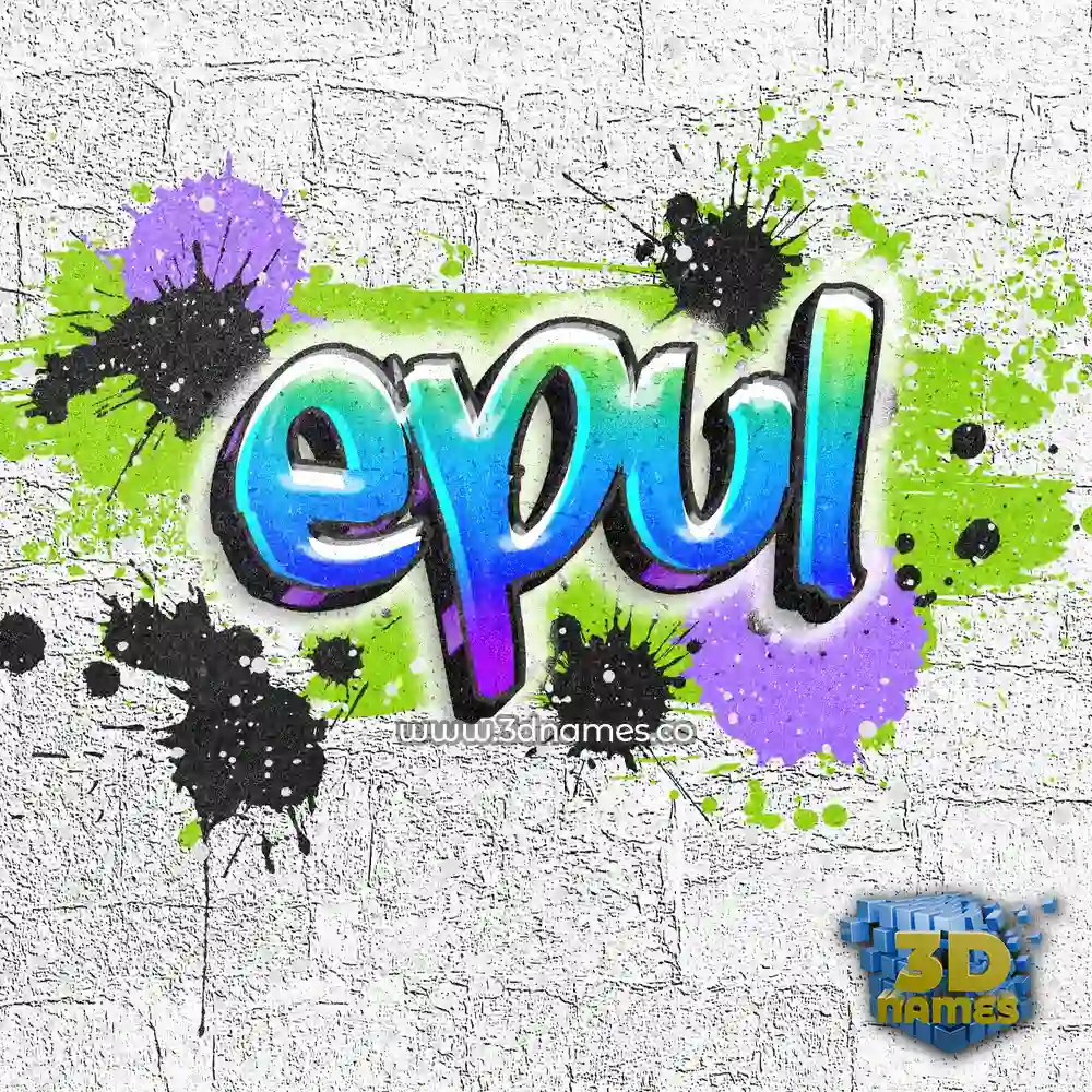epul in Graffiti Grunge style - 3D name wallpaper