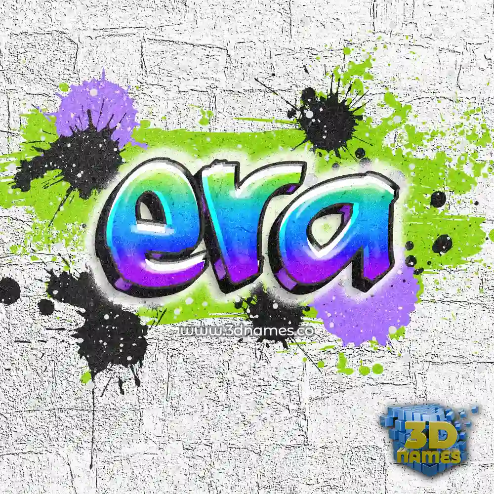 era in Graffiti Grunge style - 3D name wallpaper
