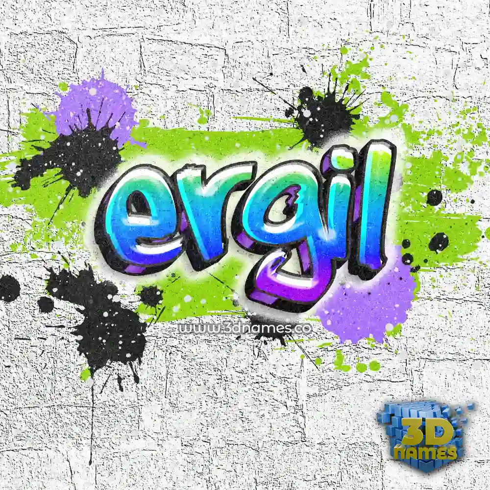ergil in Graffiti Grunge style - 3D name wallpaper