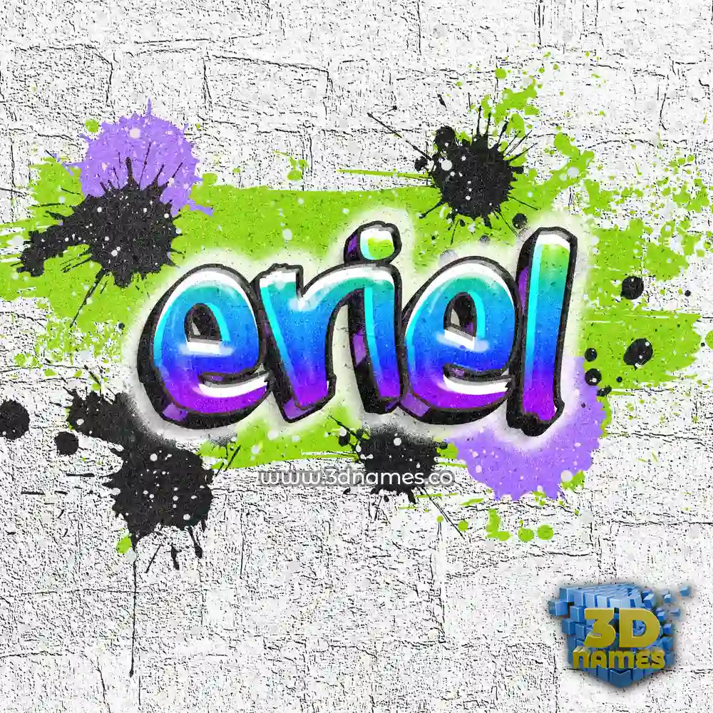 eriel in Graffiti Grunge style - 3D name wallpaper
