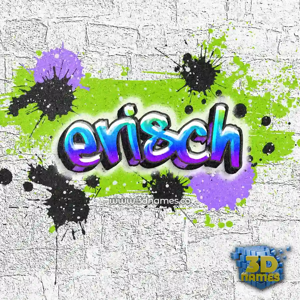 erisch in Graffiti Grunge style - 3D name wallpaper