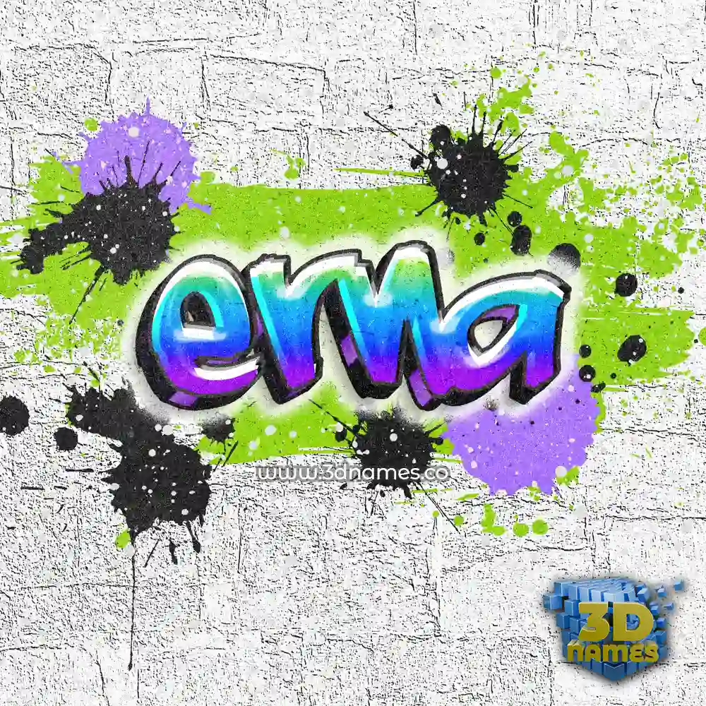 erna in Graffiti Grunge style - 3D name wallpaper