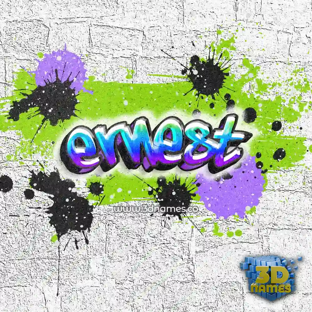 ernest in Graffiti Grunge style - 3D name wallpaper