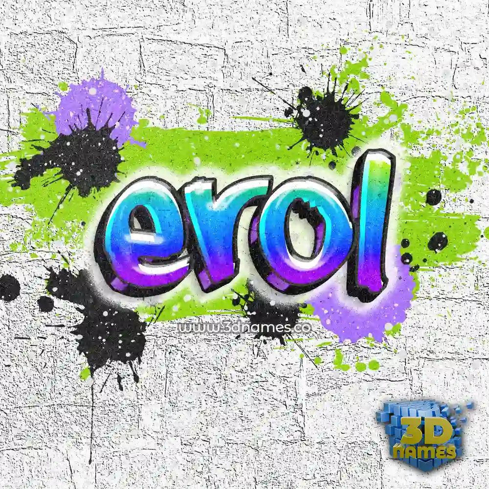 erol in Graffiti Grunge style - 3D name wallpaper