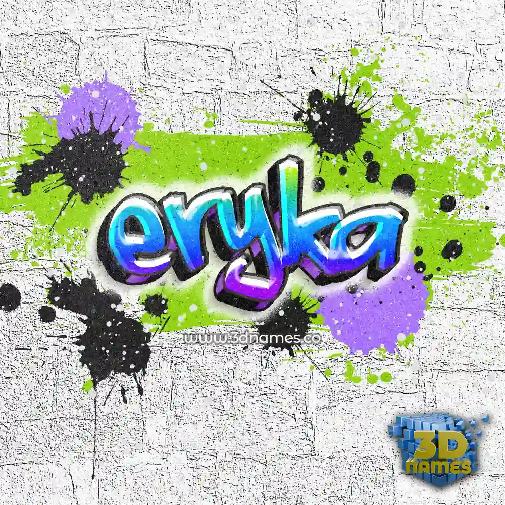 eryka in Graffiti Grunge style - 3D name wallpaper
