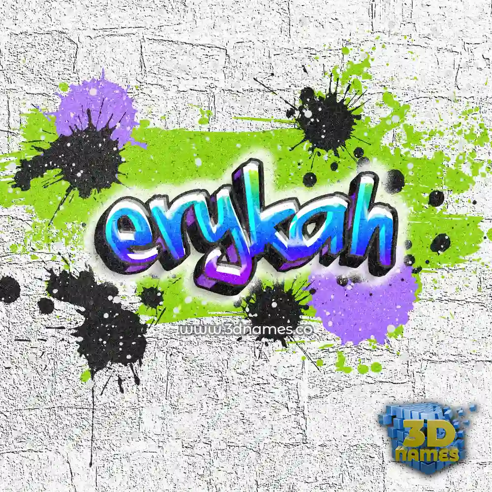 erykah in Graffiti Grunge style - 3D name wallpaper