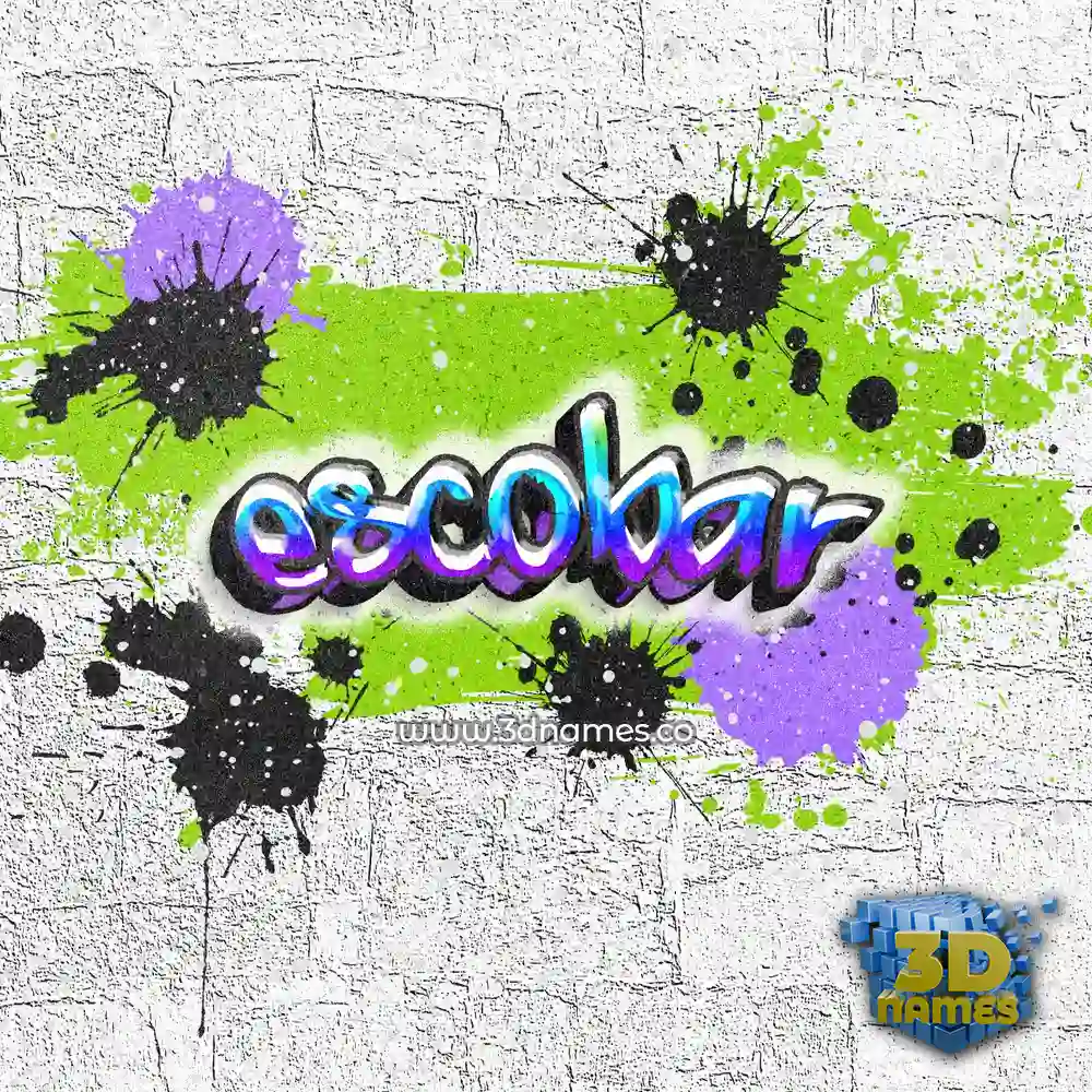 escobar in Graffiti Grunge style - 3D name wallpaper