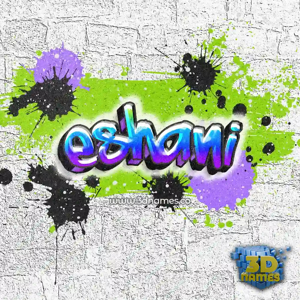 eshani in Graffiti Grunge style - 3D name wallpaper