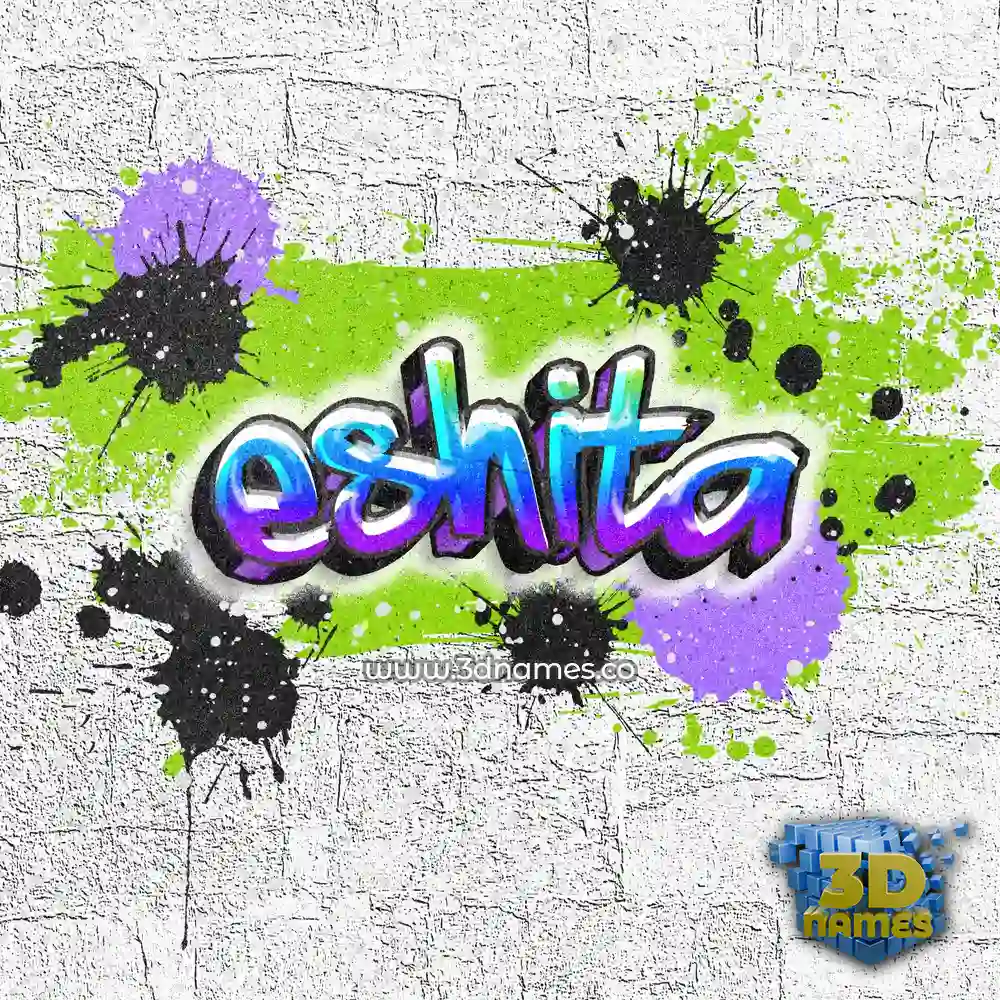 eshita in Graffiti Grunge style - 3D name wallpaper