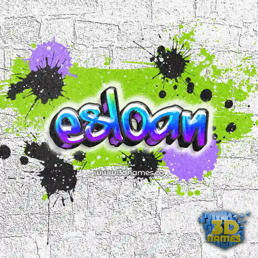 esloan in Graffiti Grunge style - 3D name wallpaper