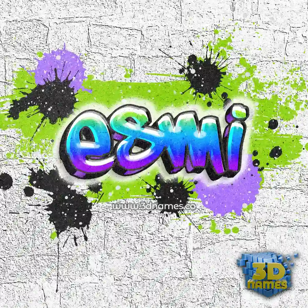 esmi in Graffiti Grunge style - 3D name wallpaper