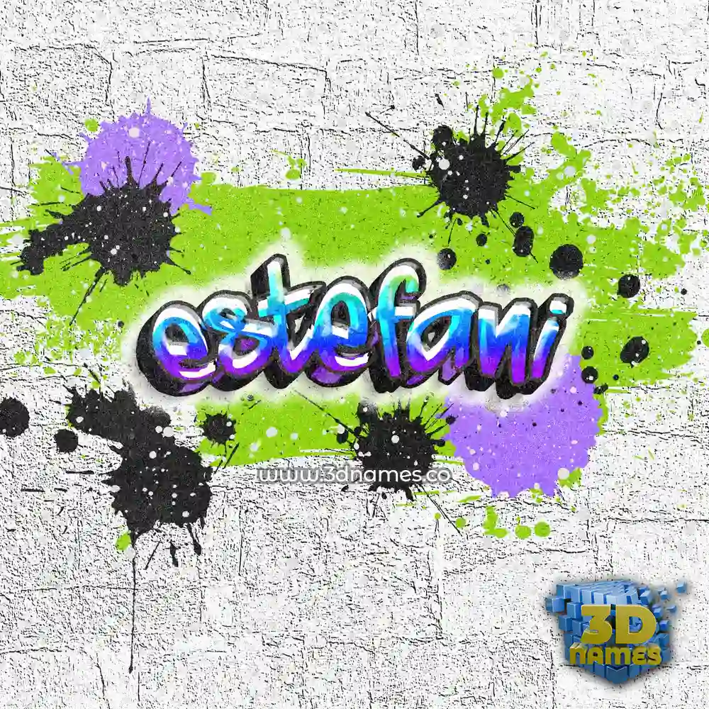 estefani in Graffiti Grunge style - 3D name wallpaper