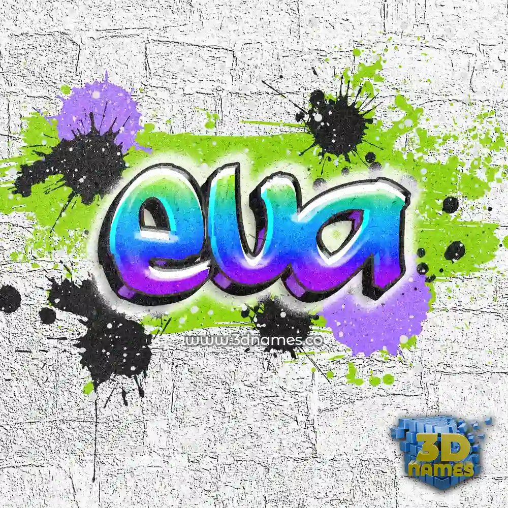 eua in Graffiti Grunge style - 3D name wallpaper