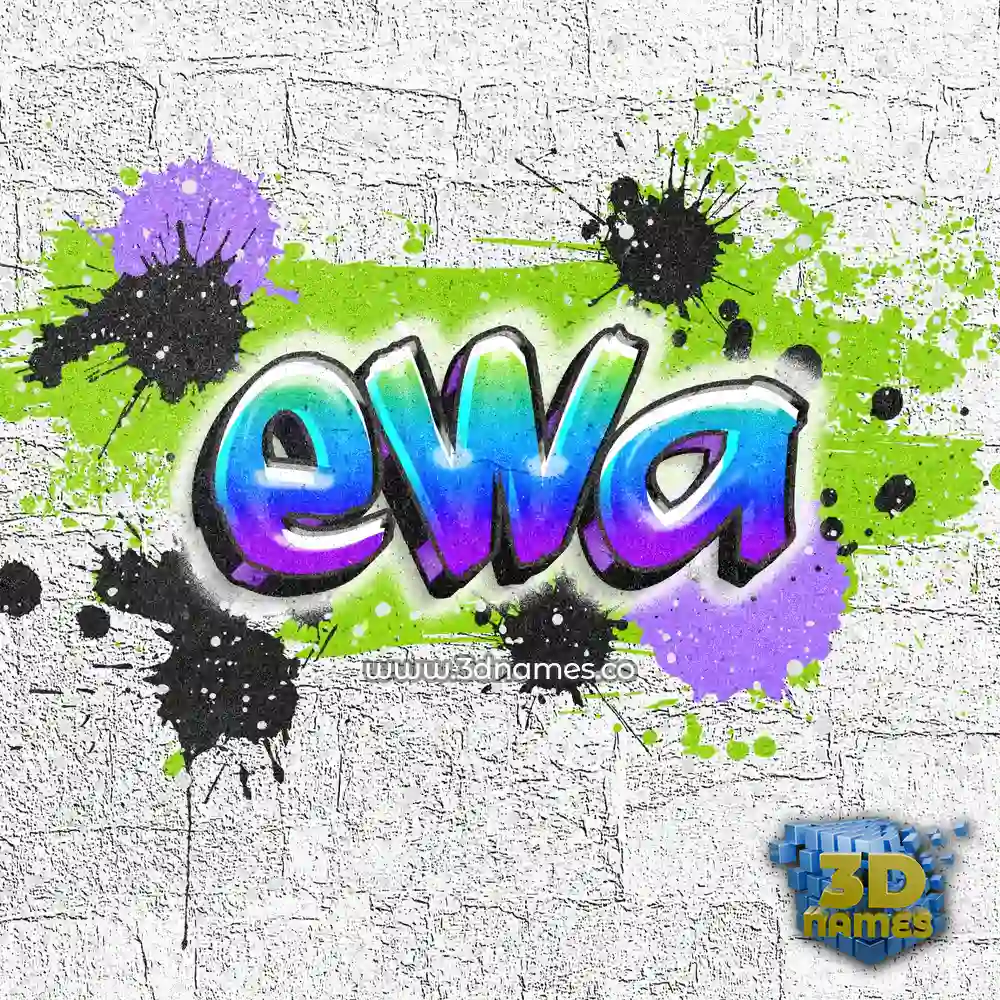 ewa in Graffiti Grunge style - 3D name wallpaper