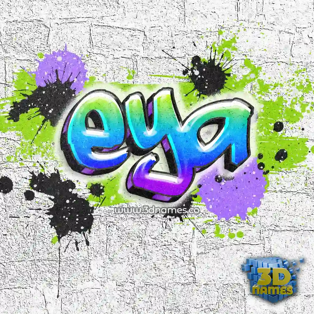 eya in Graffiti Grunge style - 3D name wallpaper