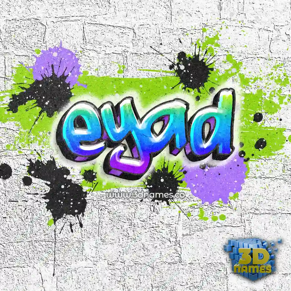 eyad in Graffiti Grunge style - 3D name wallpaper