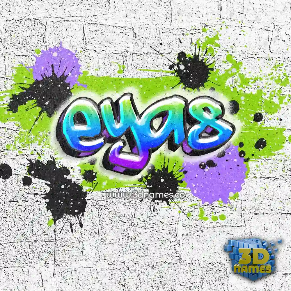 eyas in Graffiti Grunge style - 3D name wallpaper