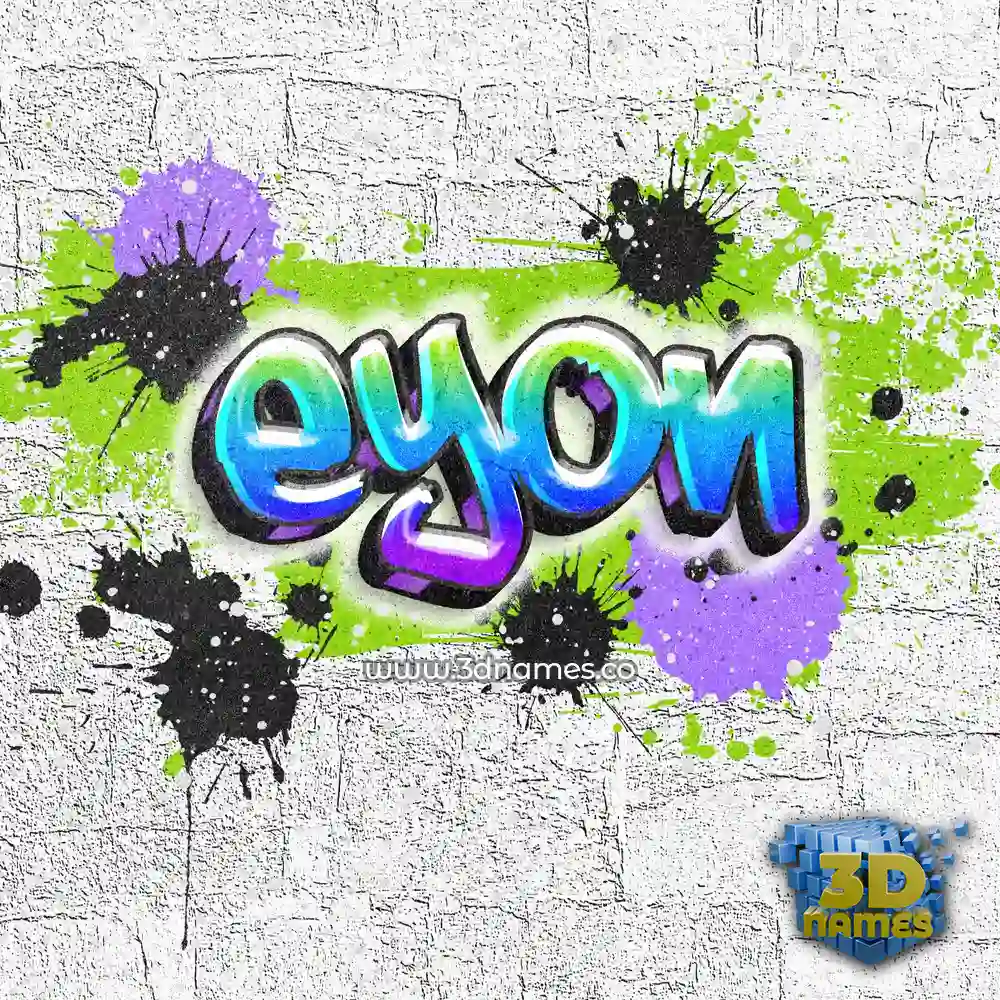 eyon in Graffiti Grunge style - 3D name wallpaper