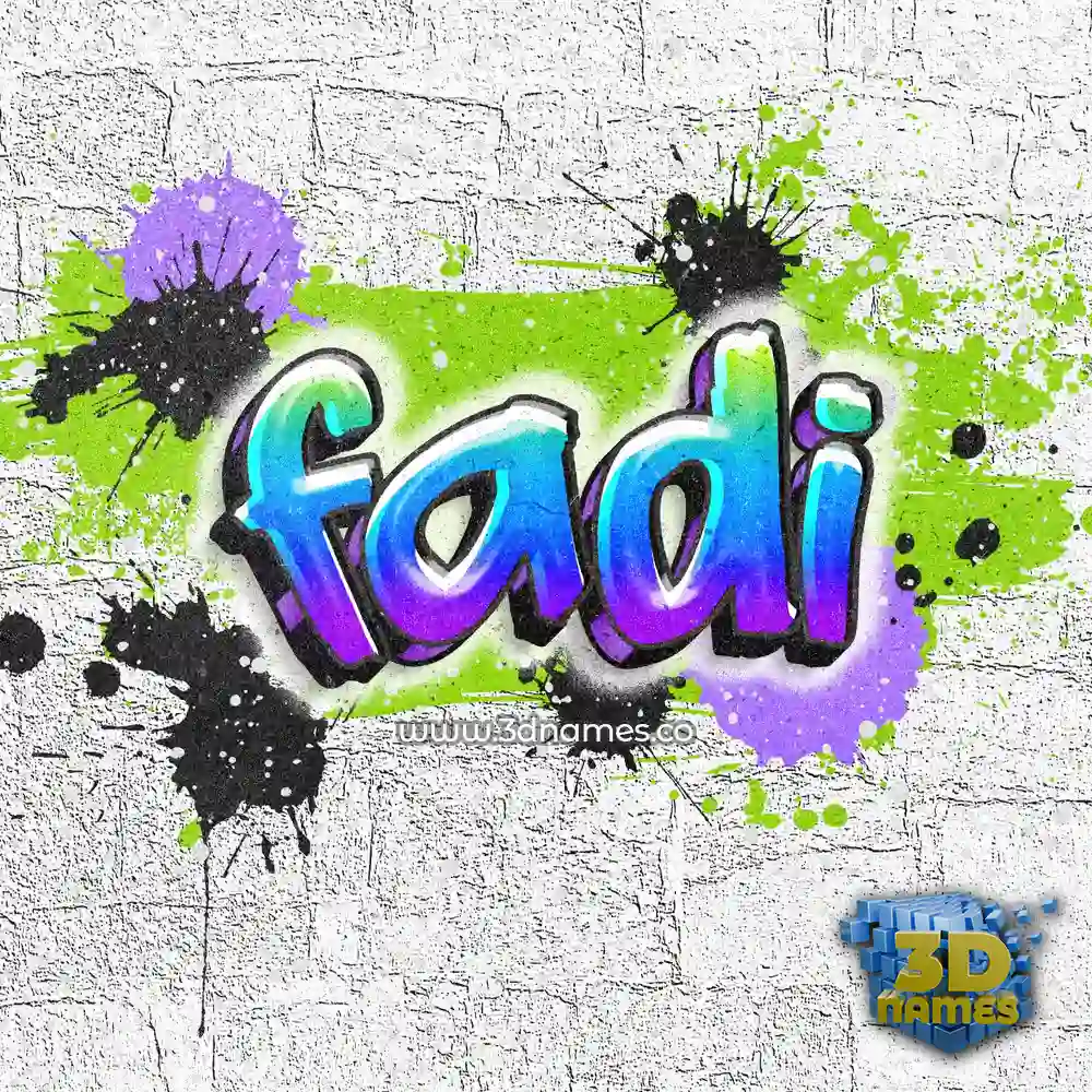 fadi in Graffiti Grunge style - 3D name wallpaper