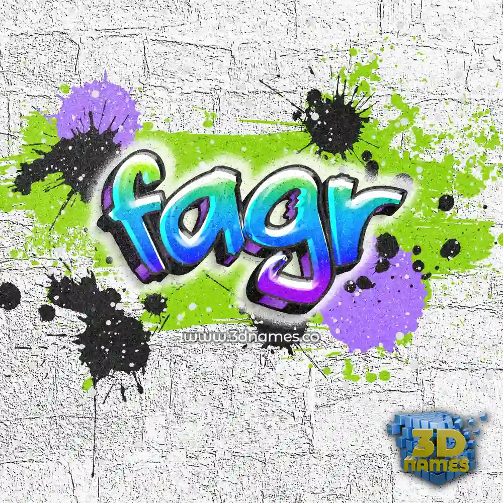 fagr in Graffiti Grunge style - 3D name wallpaper