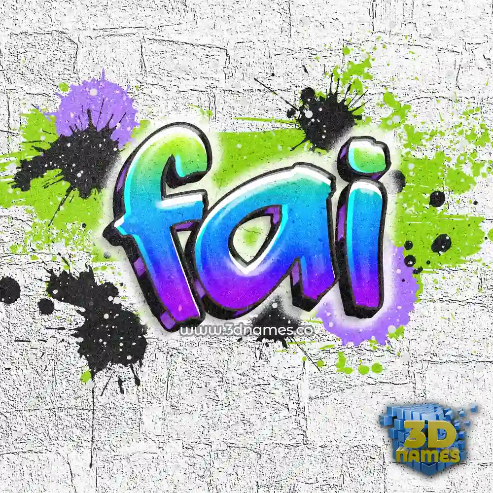 fai in Graffiti Grunge style - 3D name wallpaper