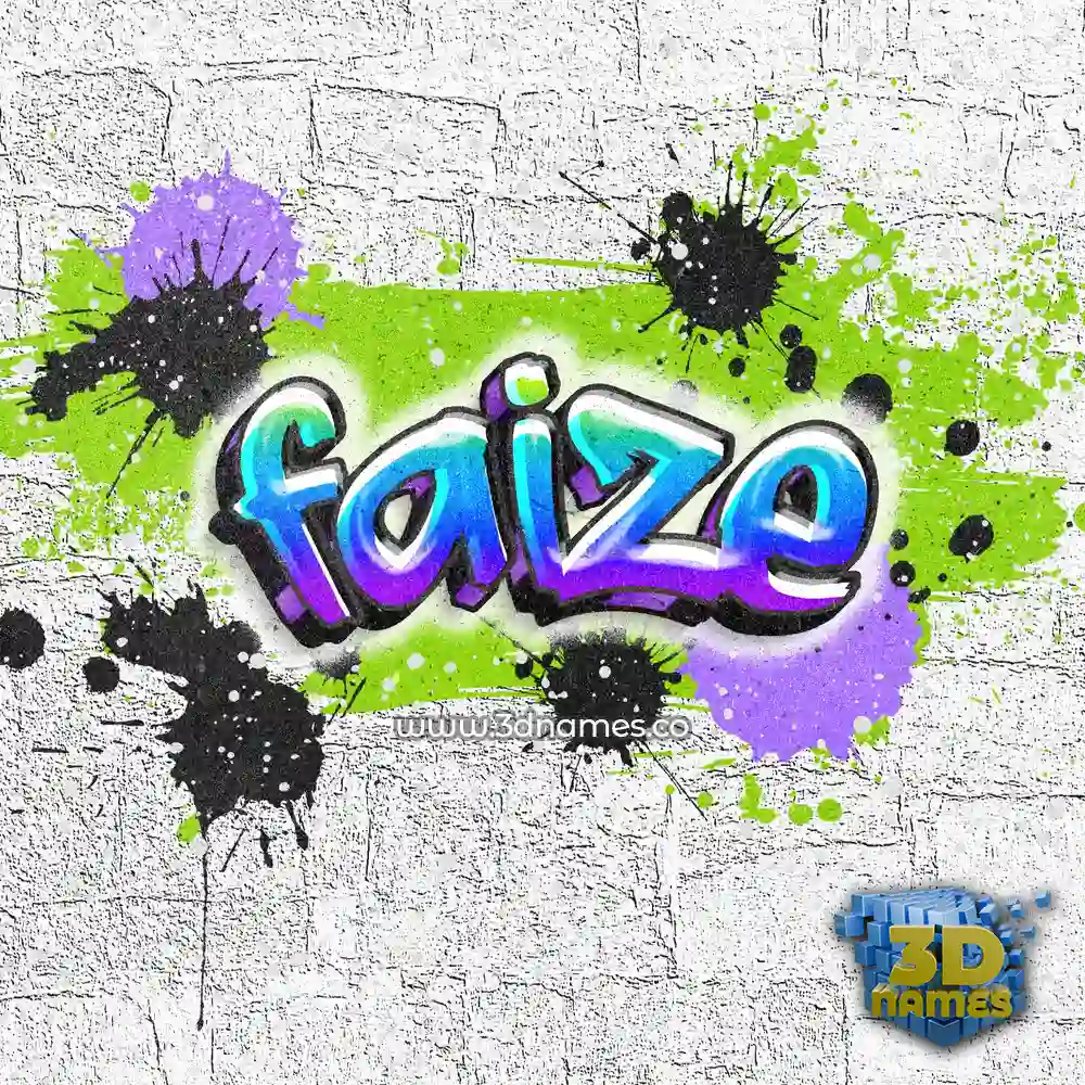 faize in Graffiti Grunge style - 3D name wallpaper