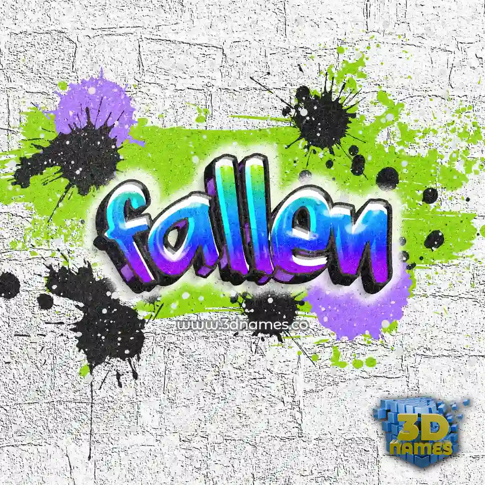 fallen in Graffiti Grunge style - 3D name wallpaper