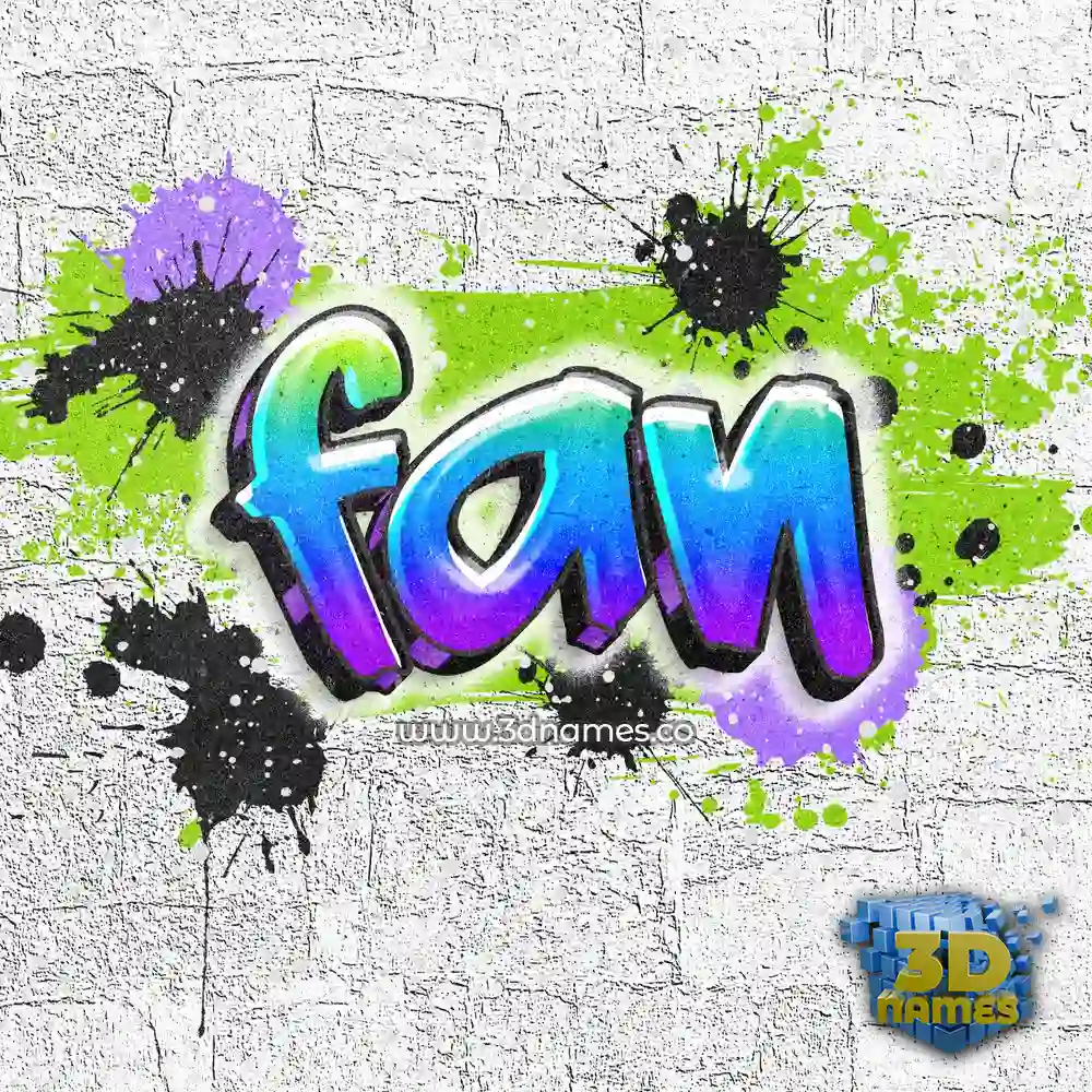 fan in Graffiti Grunge style - 3D name wallpaper