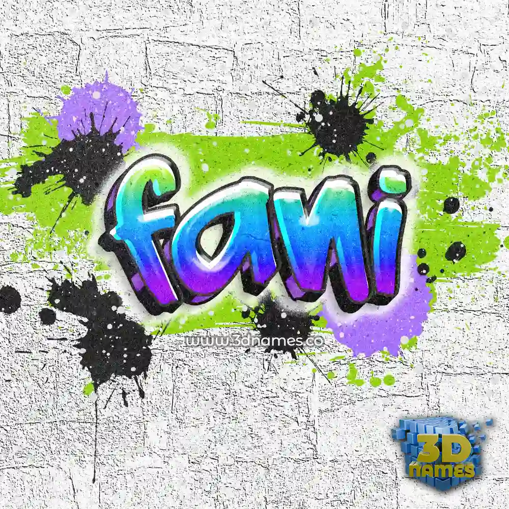 fani in Graffiti Grunge style - 3D name wallpaper