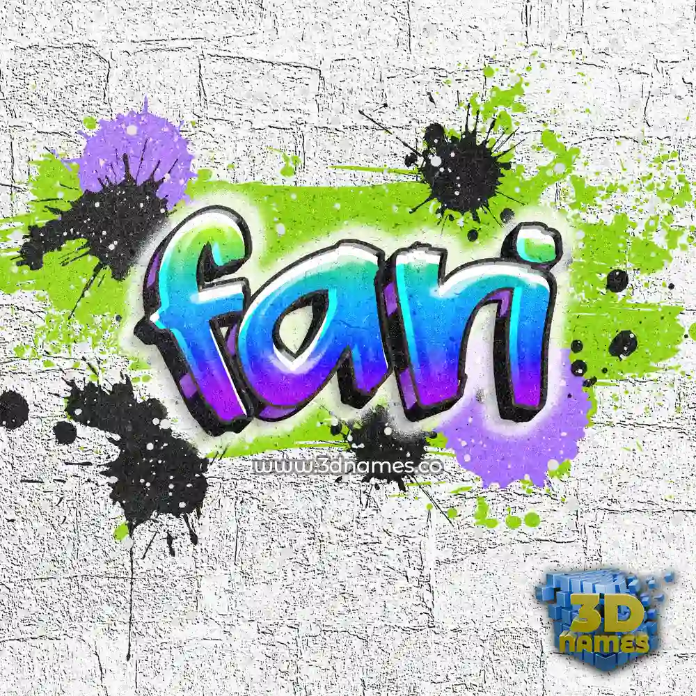 fari in Graffiti Grunge style - 3D name wallpaper