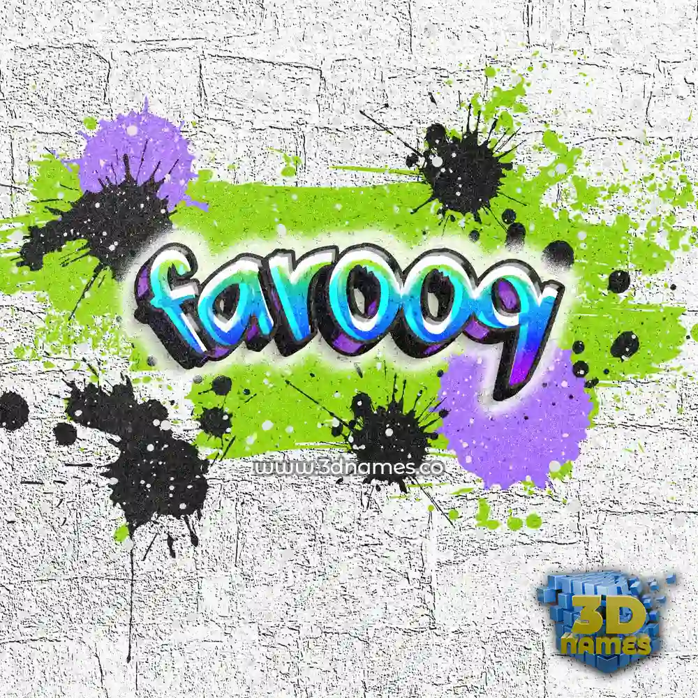 farooq in Graffiti Grunge style - 3D name wallpaper