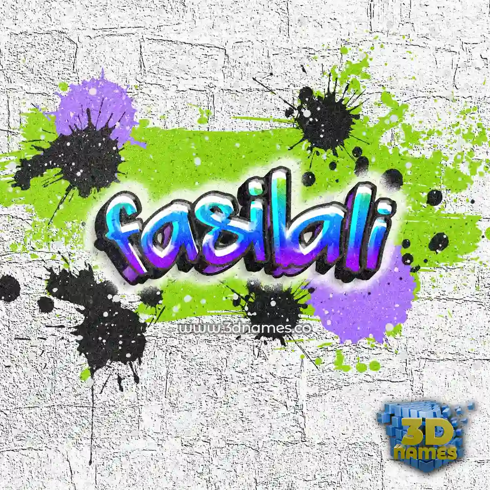 fasilali in Graffiti Grunge style - 3D name wallpaper