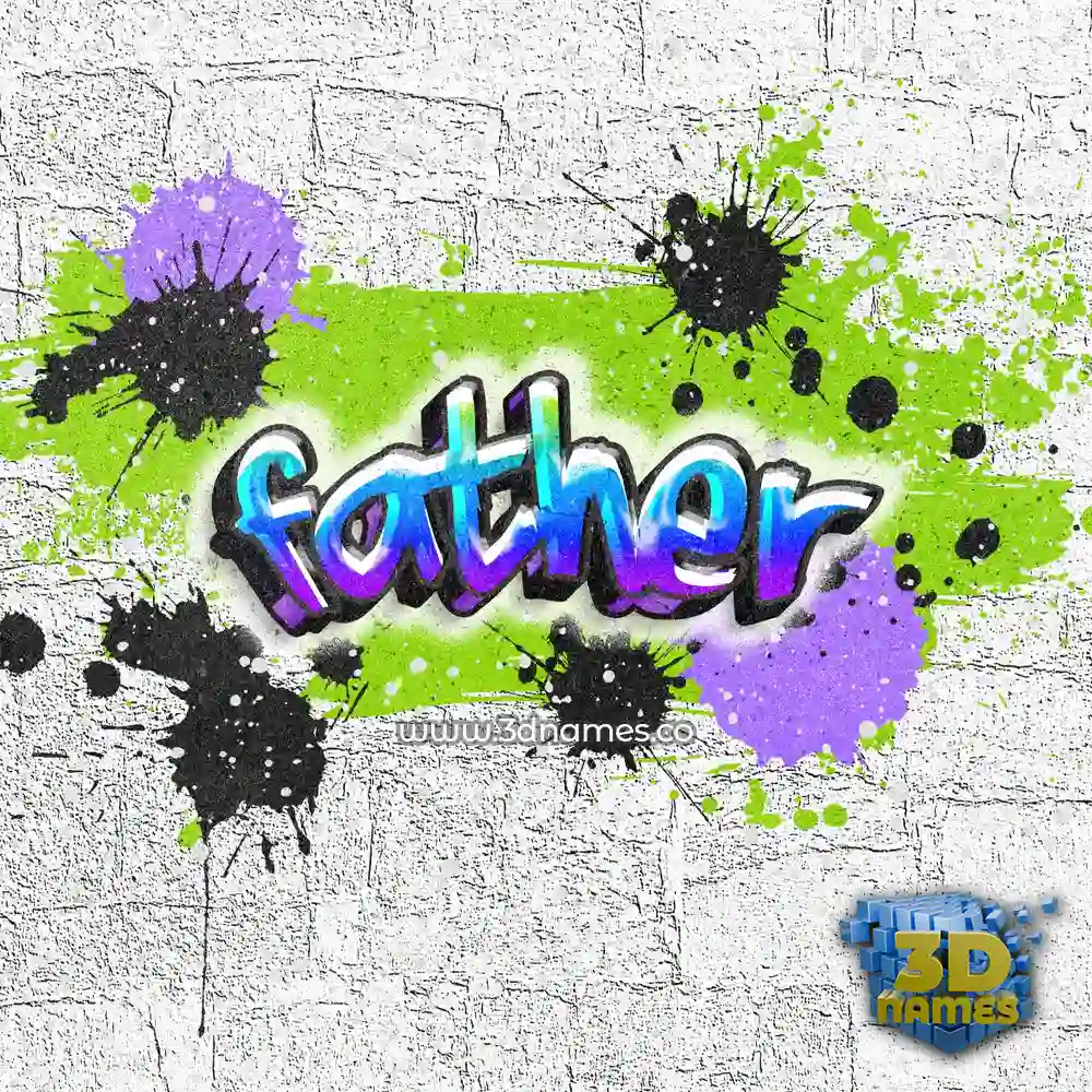 father in Graffiti Grunge style - 3D name wallpaper