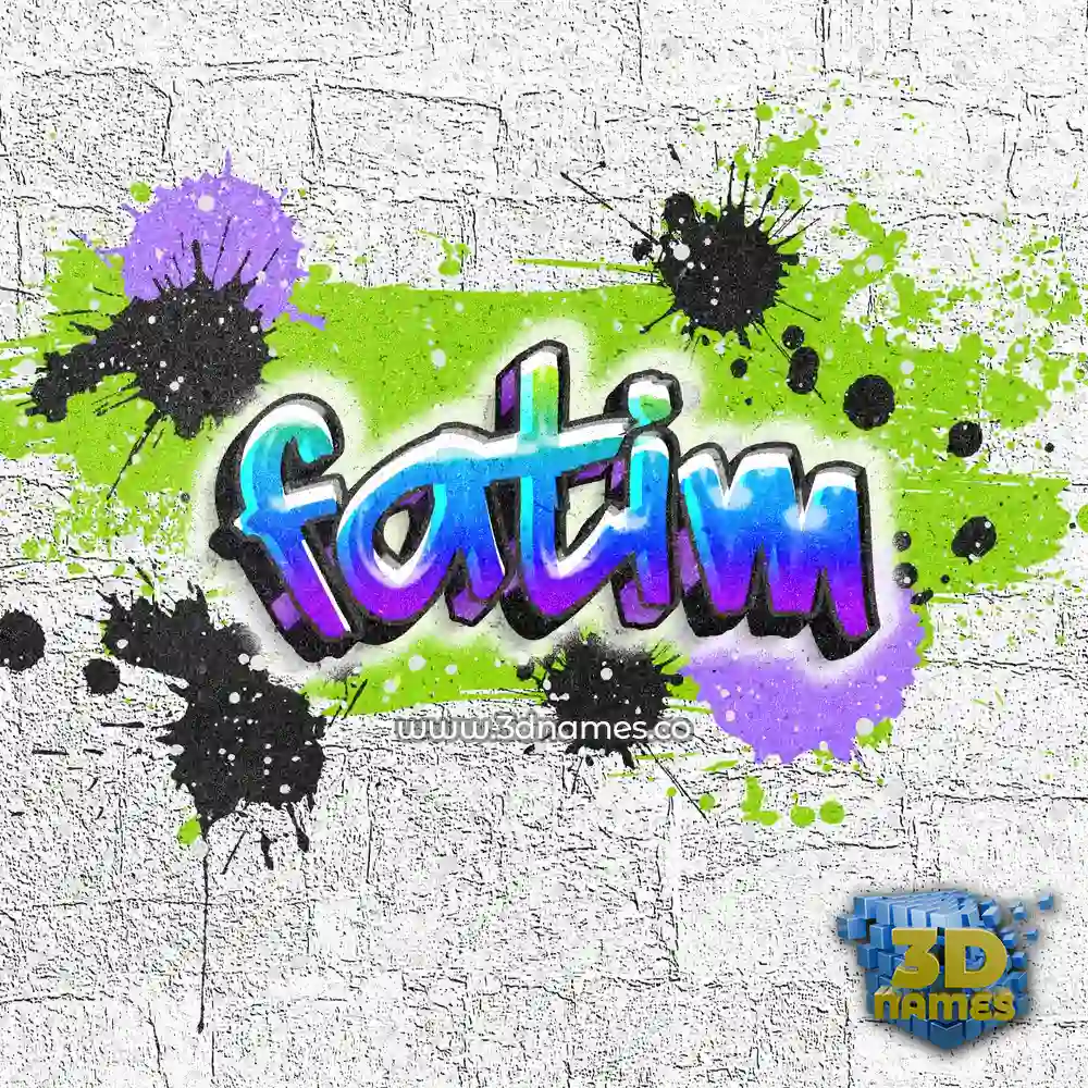 fatim in Graffiti Grunge style - 3D name wallpaper
