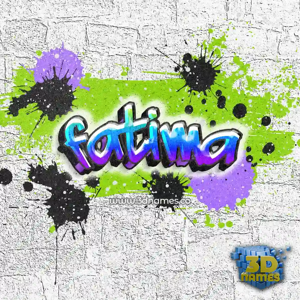 fatima in Graffiti Grunge style - 3D name wallpaper
