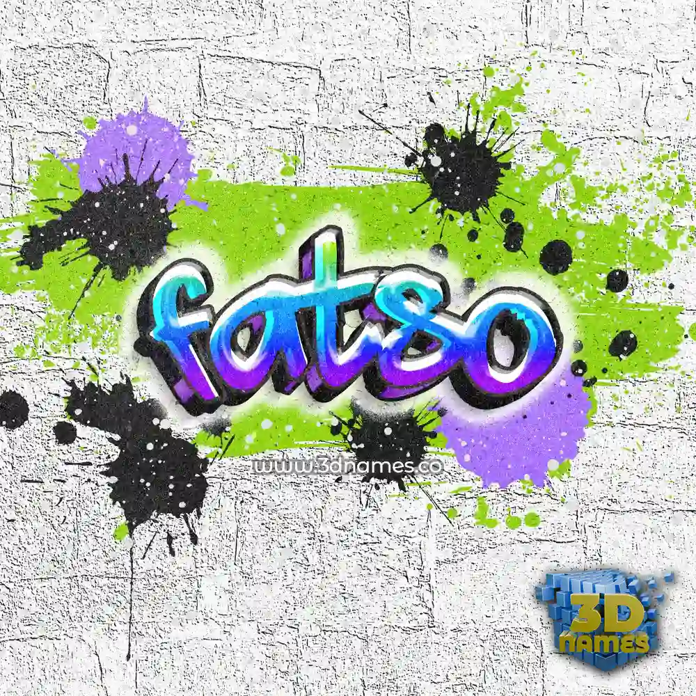 fatso in Graffiti Grunge style - 3D name wallpaper