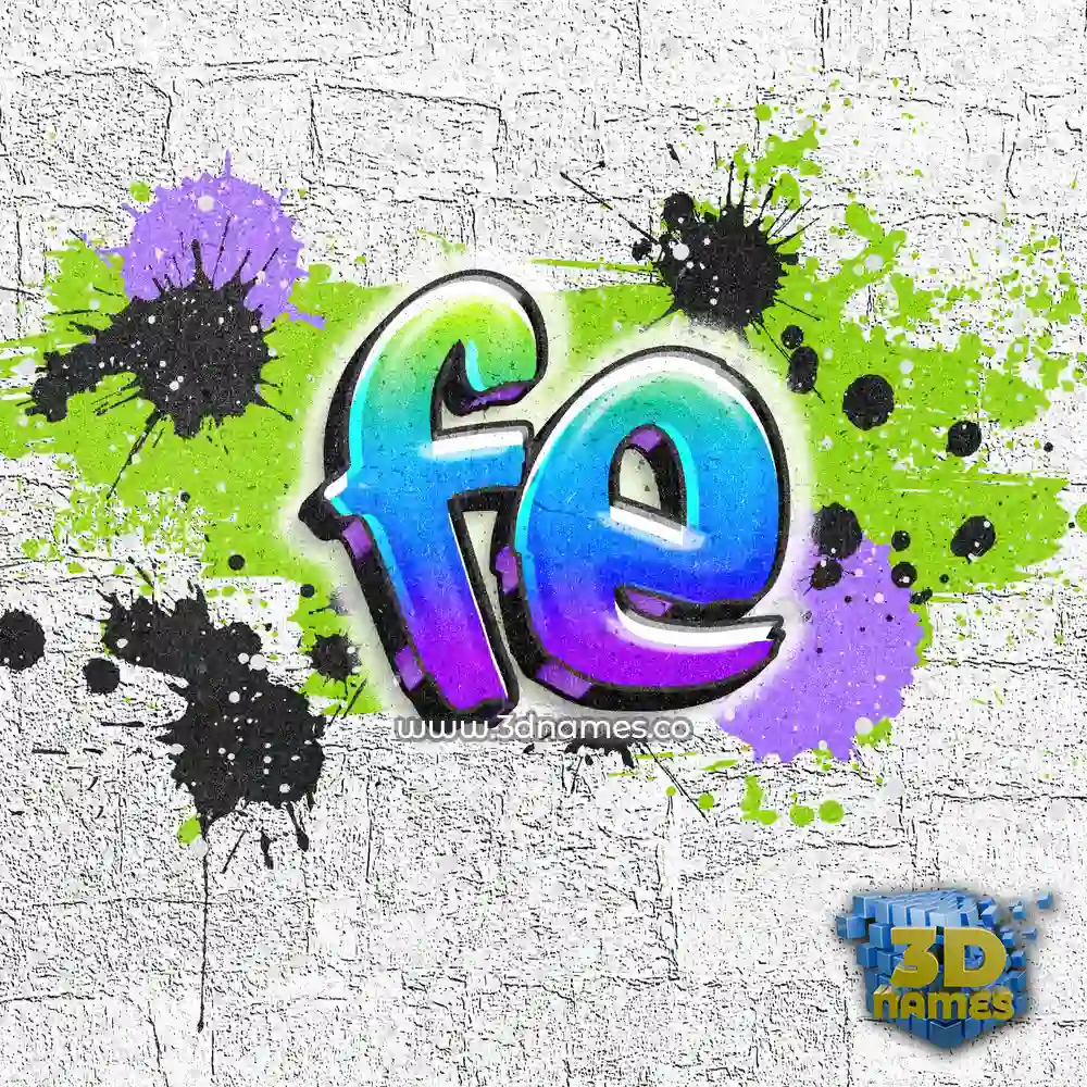 fe in Graffiti Grunge style - 3D name wallpaper