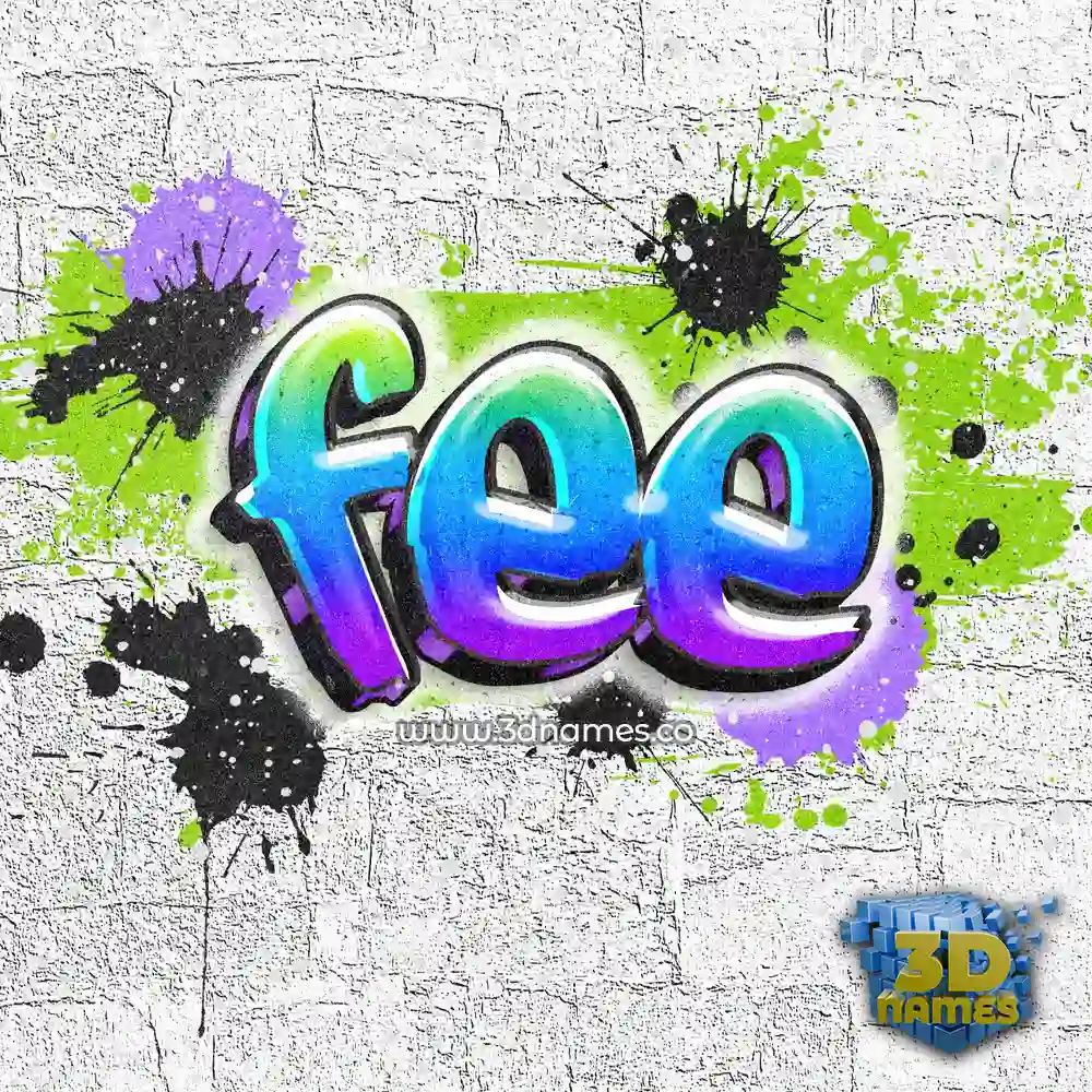 fee in Graffiti Grunge style - 3D name wallpaper