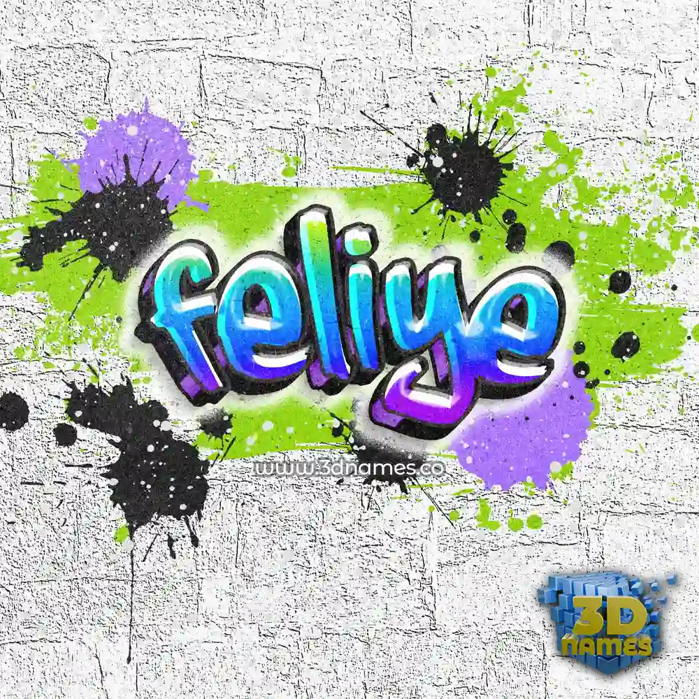feliye in Graffiti Grunge style - 3D name wallpaper