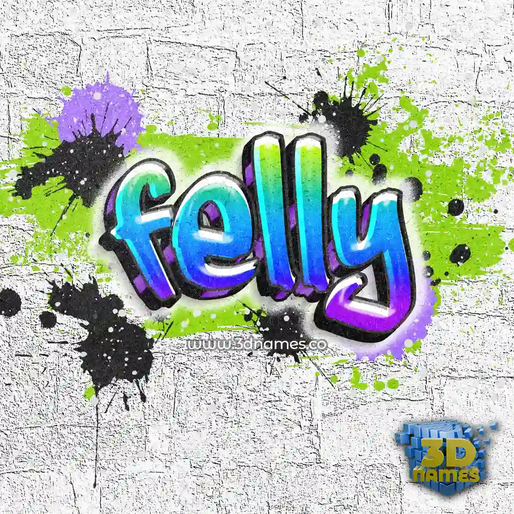 felly in Graffiti Grunge style - 3D name wallpaper