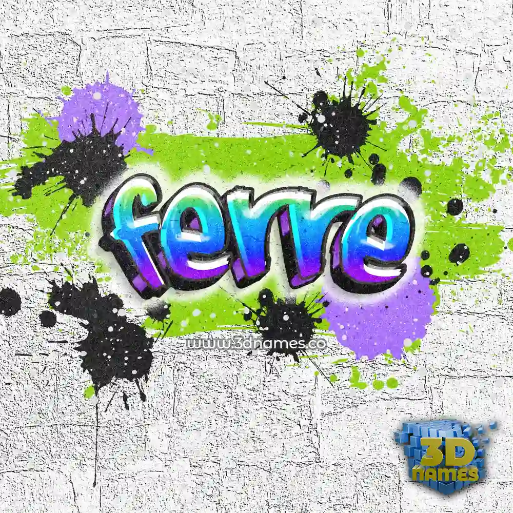ferre in Graffiti Grunge style - 3D name wallpaper