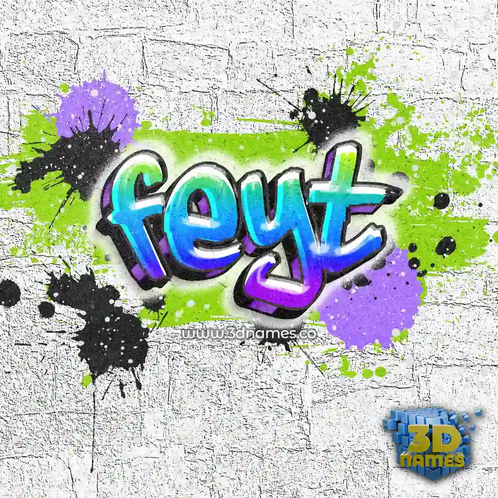 feyt in Graffiti Grunge style - 3D name wallpaper