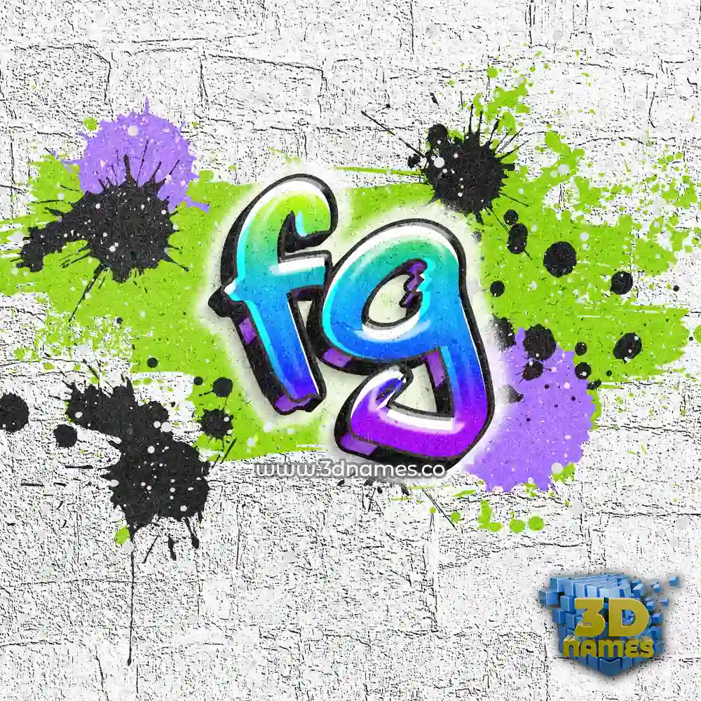 fg in Graffiti Grunge style - 3D name wallpaper