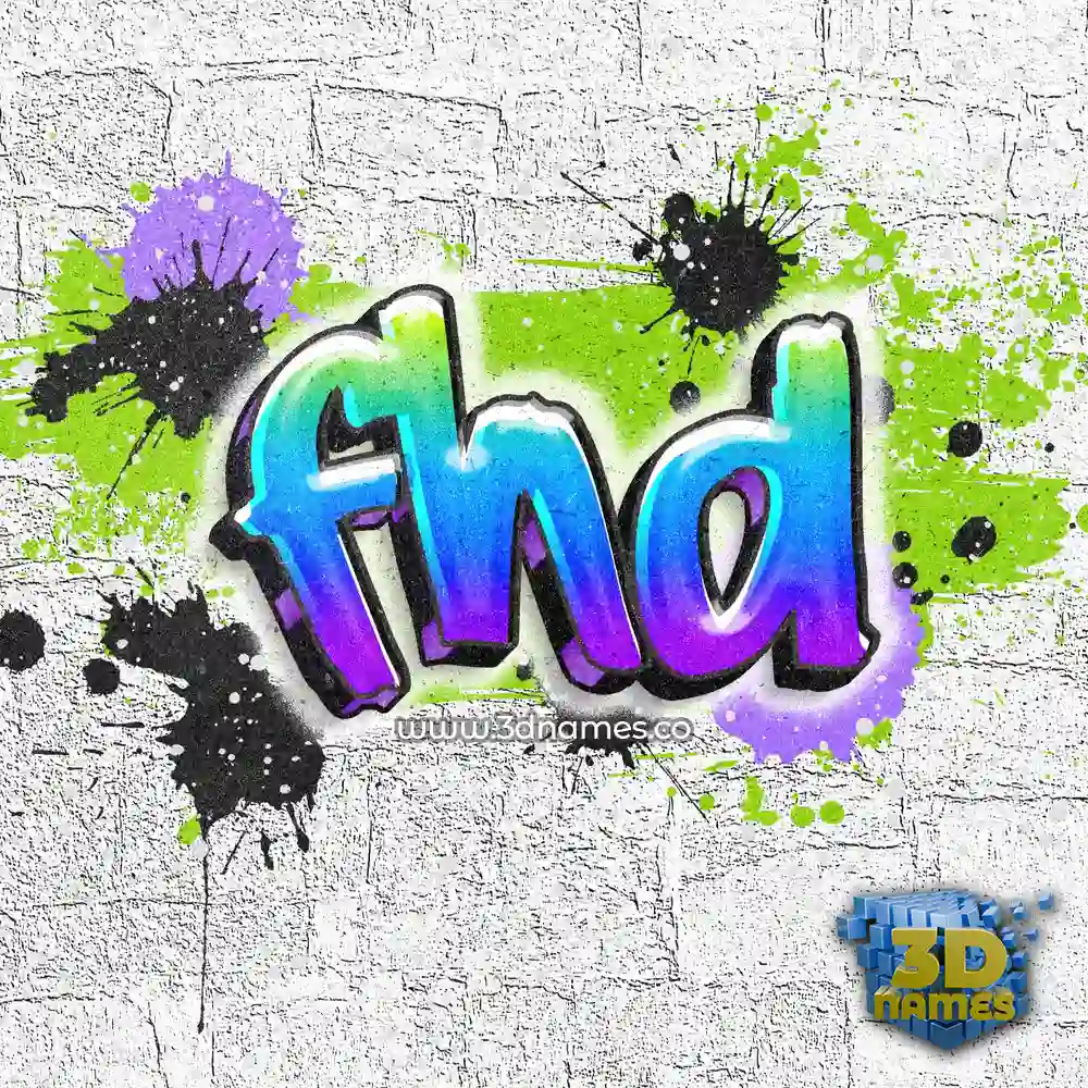 fhd in Graffiti Grunge style - 3D name wallpaper