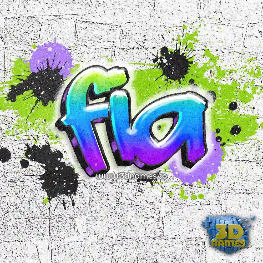 fia in Graffiti Grunge style - 3D name wallpaper